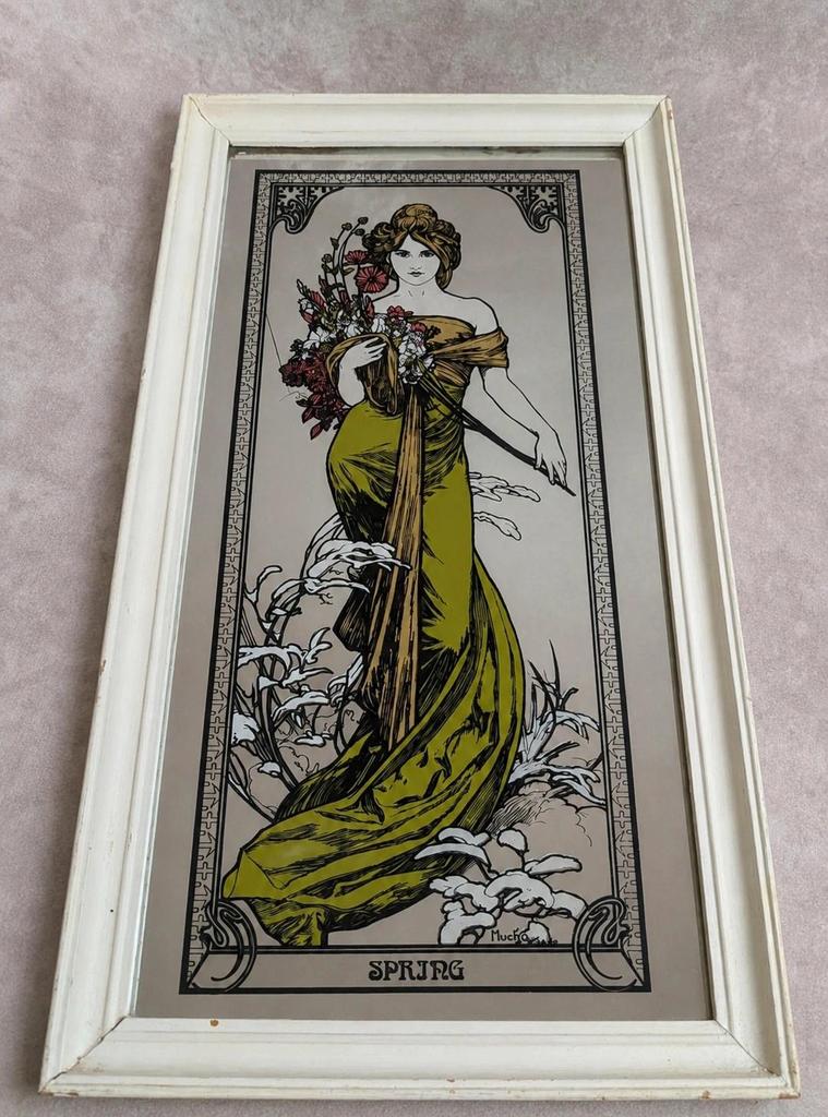 Miroir Art-nouveau Alphonse Mucha – Le Printemps