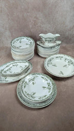 Lot de 4 assiettes plates anciennes Saint-amand – Terre de fer – Modern Style