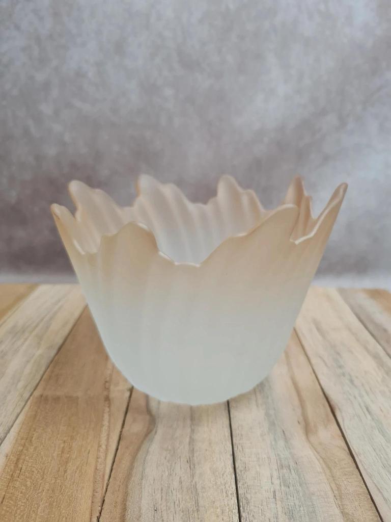 Abat-jour vintage tulipe en pâte de verre dépoli