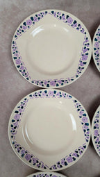 Lot 8 assiettes à dessert Longchamp Terre de Fer modèle Cannes