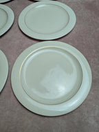Lot de 6 assiettes plates Opaceline Salins vintage