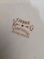 Assiette rectangulaire ancienne Kg Lunéville modèle Lierre – Terre de Fer