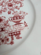 Lot de 6 assiettes Seltmann Weiden Bavaria Theresia rouge