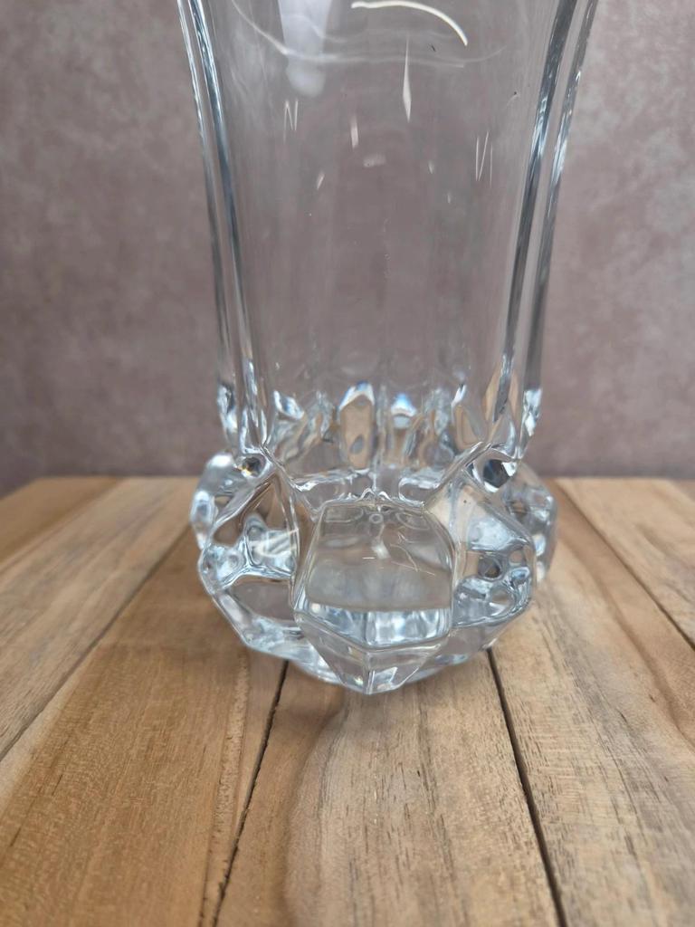 Vase en cristal Art Vannes – grand modèle vintage 24 cm