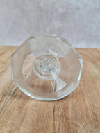 Bougeoir ancien en cristal facetté – Xxᵉ siècle
