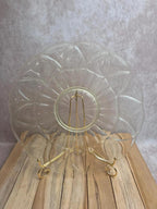 Grand plat ancien en verre ouraline – 31 cm