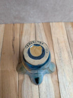 petit vase grès Gérard mer 1965 bleu irisé vintage
