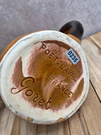 Pichet zoomorphe Goret Poët-laval – barbotine vintage – cochon