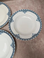 Lot de 9 assiettes creuses Terre de Fer St Amand modèle Andrinople