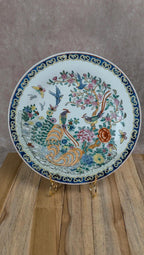 Assiette décorative chinoise oiseaux & fleurs