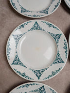 Lot de 7 assiettes plates terre de fer Moulin des Loups Fti 22