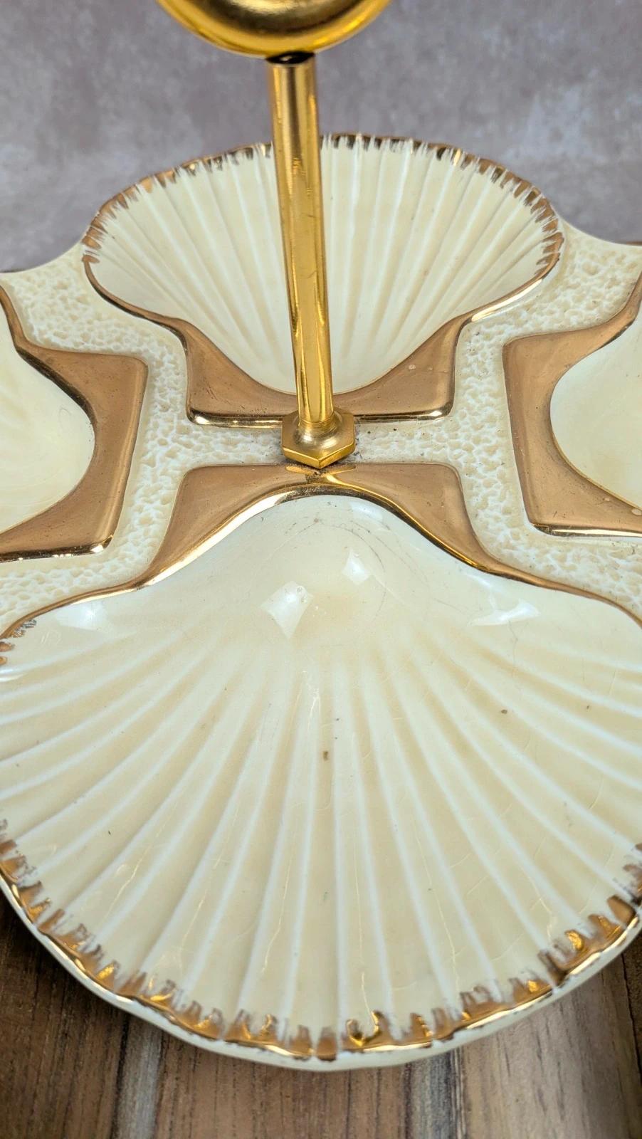 Présentoir coquillage vintage Siloa Paris + 2 coquilles