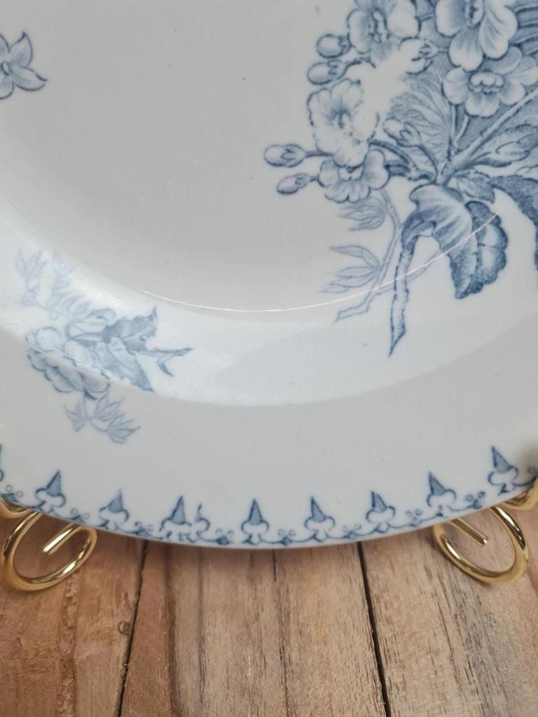 Assiette creuse ancienne Sarreguemines modèle Flore 🌿💙
