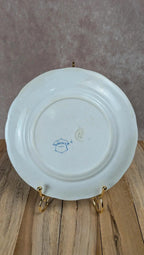 Assiette parlante Longwy – Les plaisirs de la chasse – décor bleu
