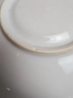 Lot de 2 assiettes à dessert vintage en céramique blanche et bleu céladon