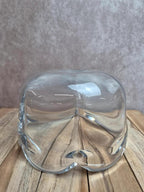 Grande coupe en cristal massif Kosta signée – design scandinave vintage
