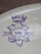 Grand compotier Longwy Verveine en Terre de fer – ancien