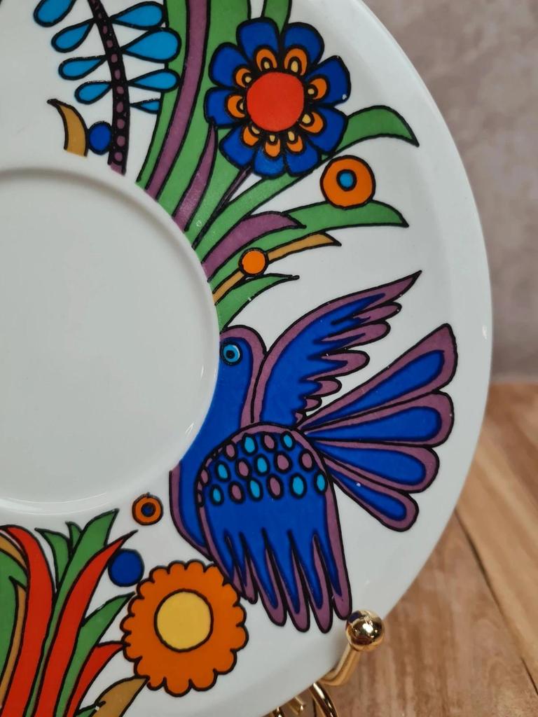 Sous-tasse Villeroy & Boch Acapulco 🌸 oiseaux colorés vintage années 70
