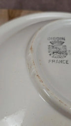 Ensemble dépareillé Digoin Sarreguemines –plats & saladier fleuri ancien