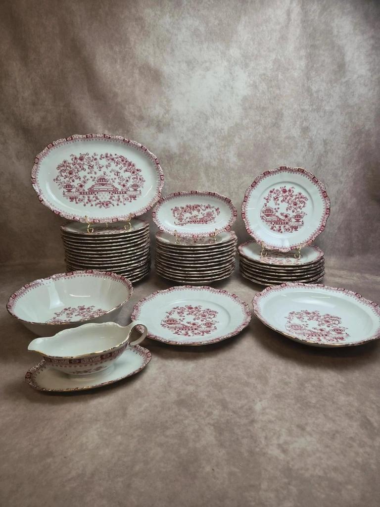 Saladier Seltmann Weiden Bavaria Theresia rouge – Porcelaine allemande vintage