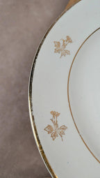 Lot de 6 assiettes à dessert anciennes L’amandinoise – dorure