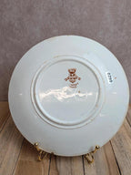 Assiette plate ancienne en terre de fer Longwy – Modèle Cyprus polychrome