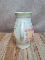 Pichet Sarreguemines barbotine décor floral 🌸
