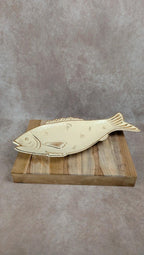 Plat poisson vintage Silda Paris doré