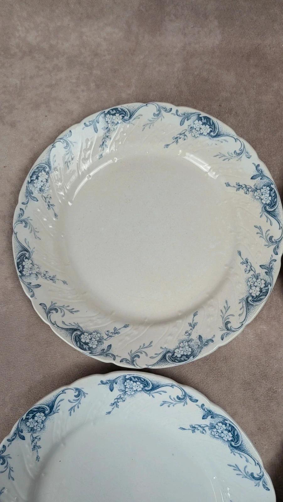 Lot de 4 assiettes à dessert Lunéville – Modèle Angèle