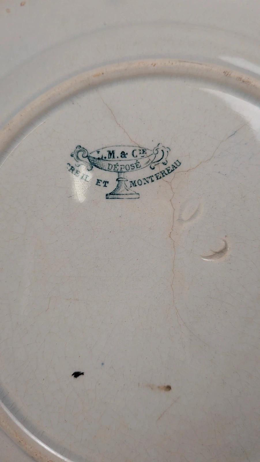Ancienne assiette Creil et Montereau