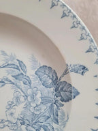 Assiette creuse ancienne Sarreguemines modèle Flore 🌿💙