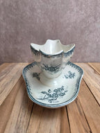 Saucière terre de fer Saint-amandinoise modèle Margot – décor bleu ancien
