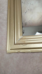 Miroir ancien style Louis-philippe doré patiné