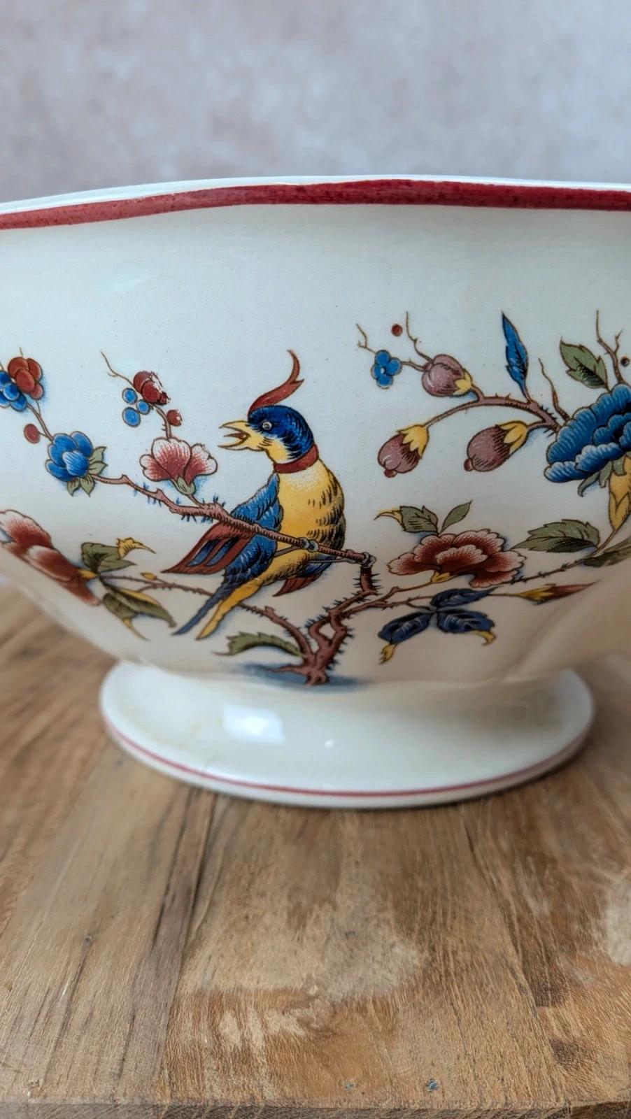 Grand saladier ancien Villeroy & Boch – Modèle “phoenix”