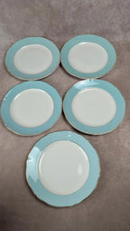 Lot de 5 assiettes plates anciennes Seranord Saint-amand – Modèle Chambord