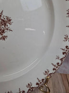2 plats ronds Terre de Fer Clairefontaine Rouen sépia Xixe