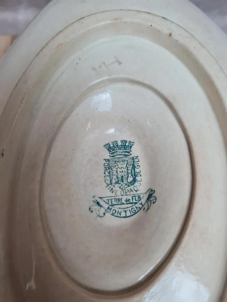 Grande saucière ancienne Terre de Fer Gien modèle Montigny 🌿