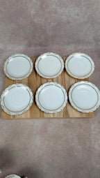 Lot de 6 tasses Gien Yokohama & 6 soucoupes M&s – porcelaine française