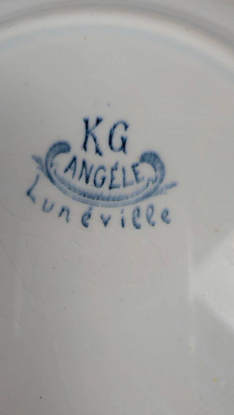 Lot de 4 assiettes à dessert Lunéville – Modèle Angèle