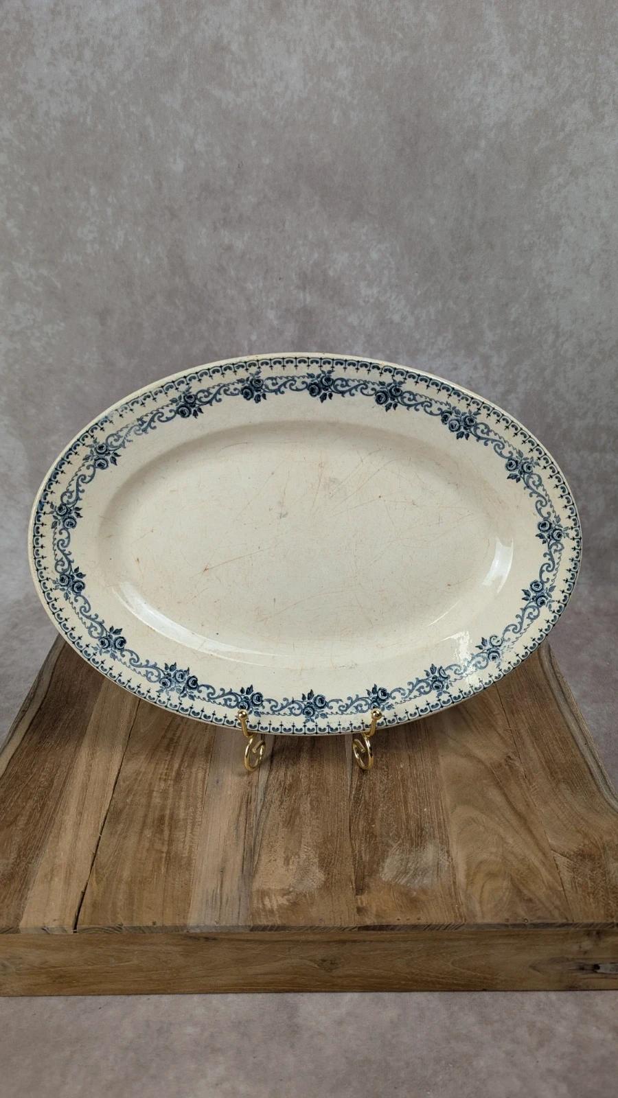 Grand plat ancien Hte Boulenger Choisy-le-roi – modèle Parmentier