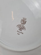 💐 Charmant service à gâteau Digoin & Sarreguemines, Modèle Lilitia, 6 assiettes + 1 grand plat