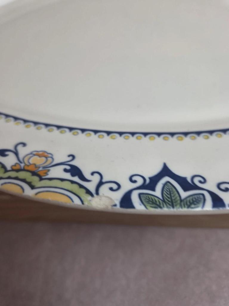 Grand plat ovale K&g Lunéville modèle Lisbonne ancien 41,5 cm