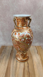 Vase chinois décor relief doré style Satsuma