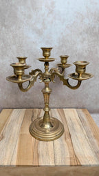 Chandelier ancien en laiton 5 branches