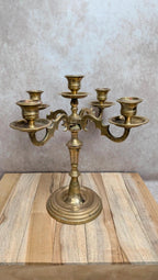 Chandelier ancien en laiton 5 branches