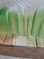 Abat-jour ancien en verre dépoli vert 🍃
