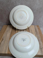 Lot de 2 assiettes creuses vintage Digoin Sarreguemines Marie-lou Terre de Fer