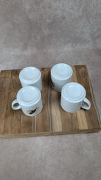 Lot de 4 tasses vintage monopoli – motifs oiseaux