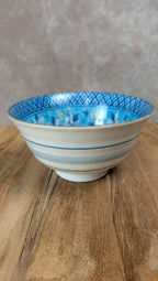 Petit bol asiatique décor floral bleu – Porcelaine