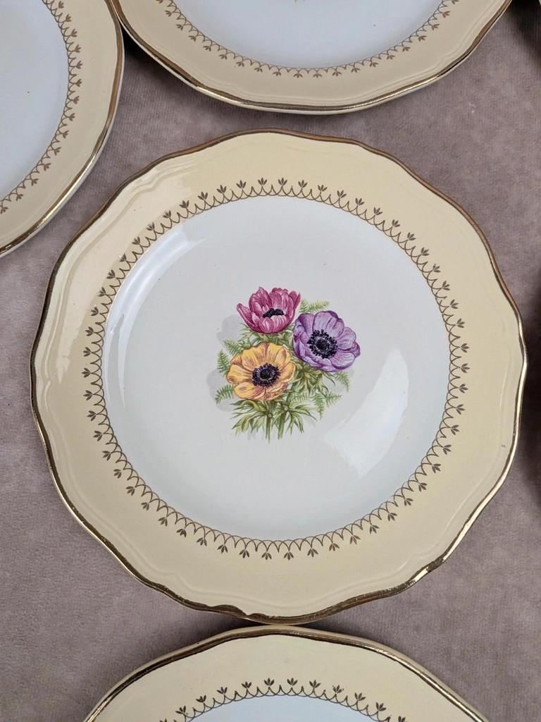 Lot de 10 assiettes à dessert L’amandinoise Coopélia vintage